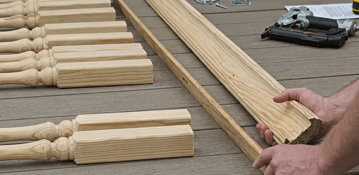 Handrail installation materials and wood components for stair rail work in Green Bay, WI